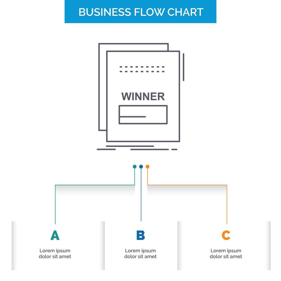 der Betrug. Verknüpfung. bösartig. bösartig. Skript-Business-Flussdiagramm-Design mit 3 Schritten. Liniensymbol für Präsentation Hintergrundvorlage Platz für Text vektor