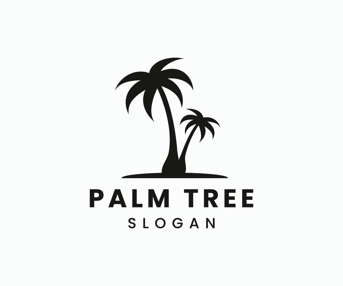 Palmen-Logo-Design. Strand-Logo-Vektorvorlage vektor