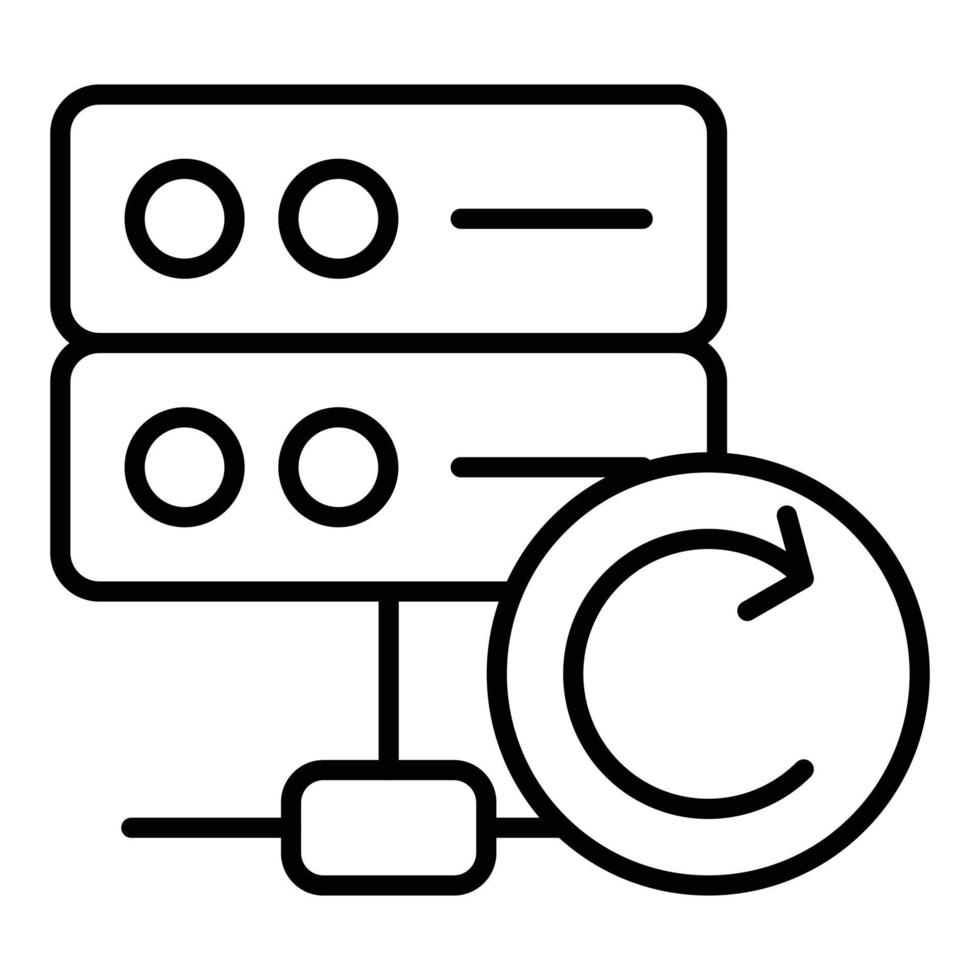 Symbolstil für Datenbanksicherung vektor