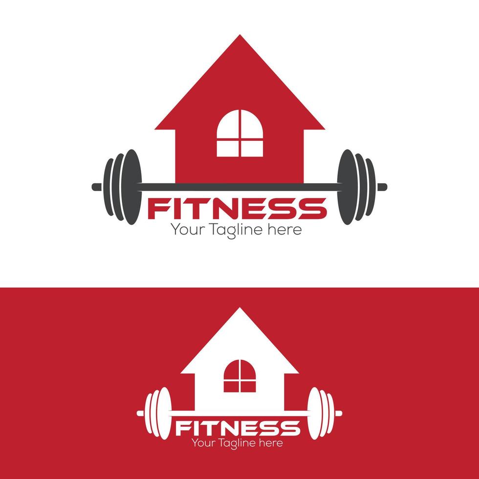 Gym hus logotyp vektor