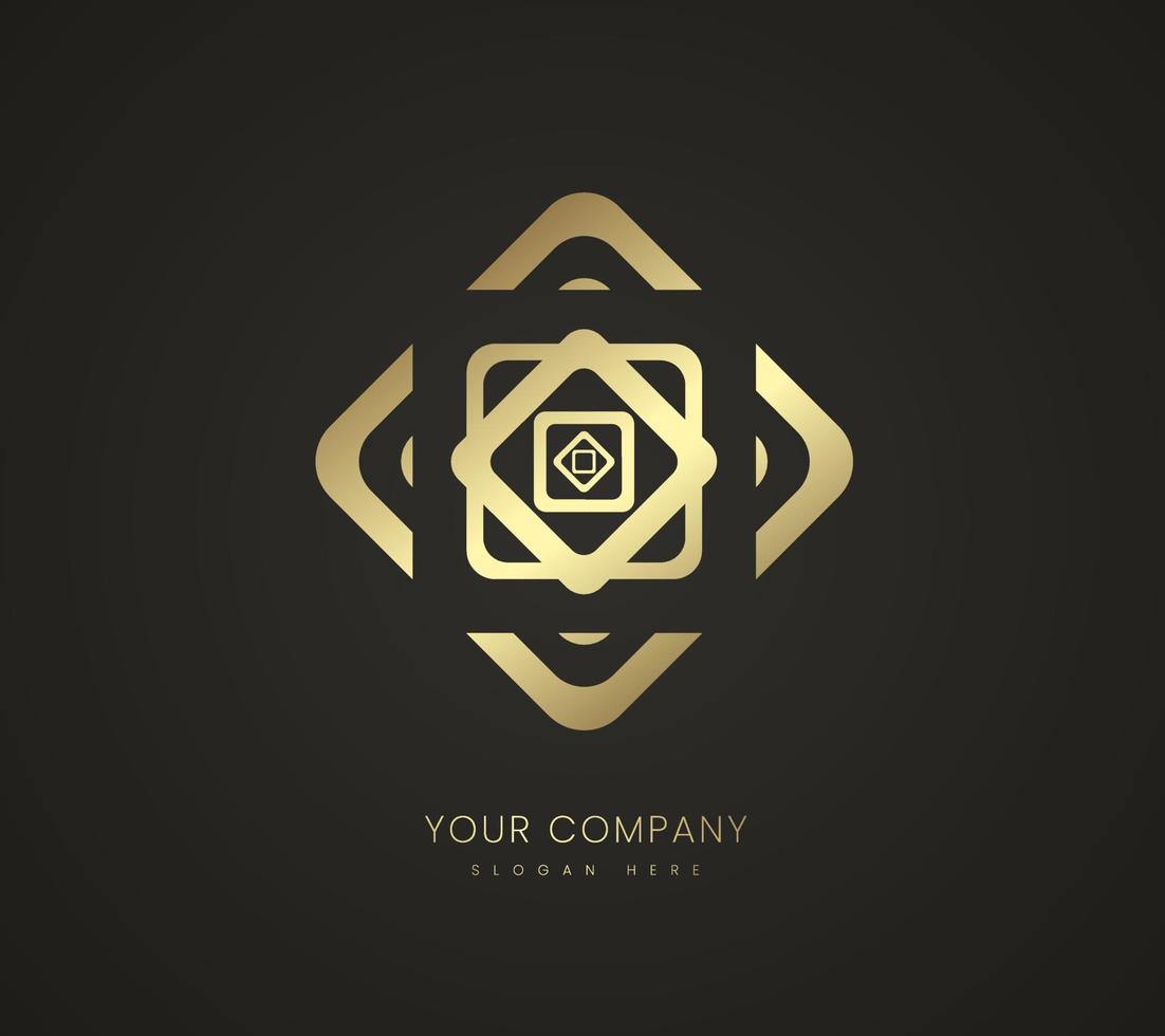 modern triangel premie form logotyp design, en guld symbol, ikon, handel mark på mörk bakgrund, en premie logotyp vektor stil, modern ikon design för företag och företag