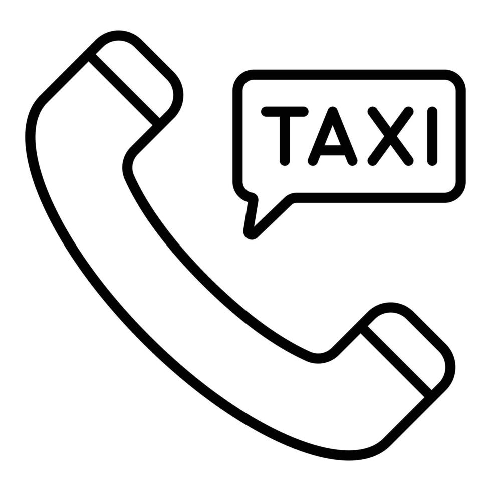 ring upp taxi ikon stil vektor