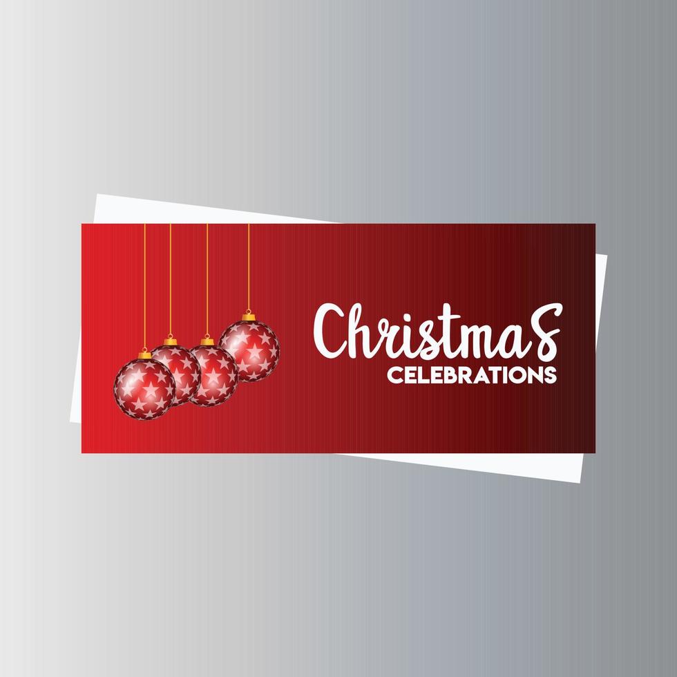 weihnachtsbanner mit eleganter dekoration vektor