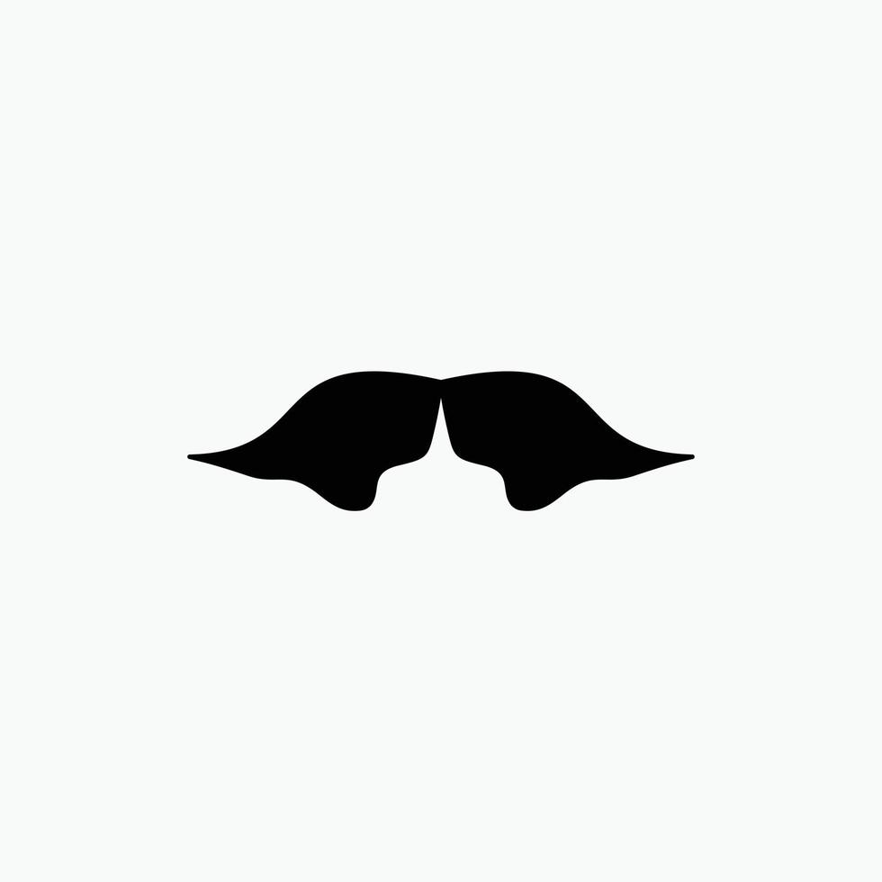 mustasch, hipster, flyttare, manlig, män glyf ikon. vektor isolerat illustration