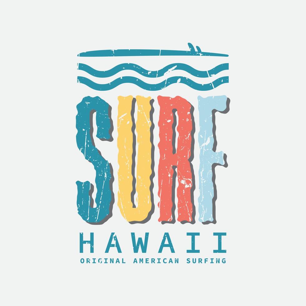 Hawaii-Illustrationstypografie. perfekt für T-Shirt-Design vektor