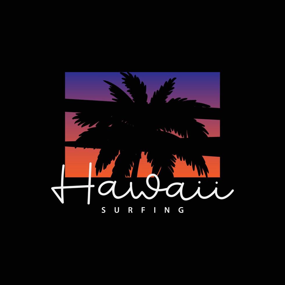 Hawaii-Illustrationstypografie. perfekt für T-Shirt-Design vektor