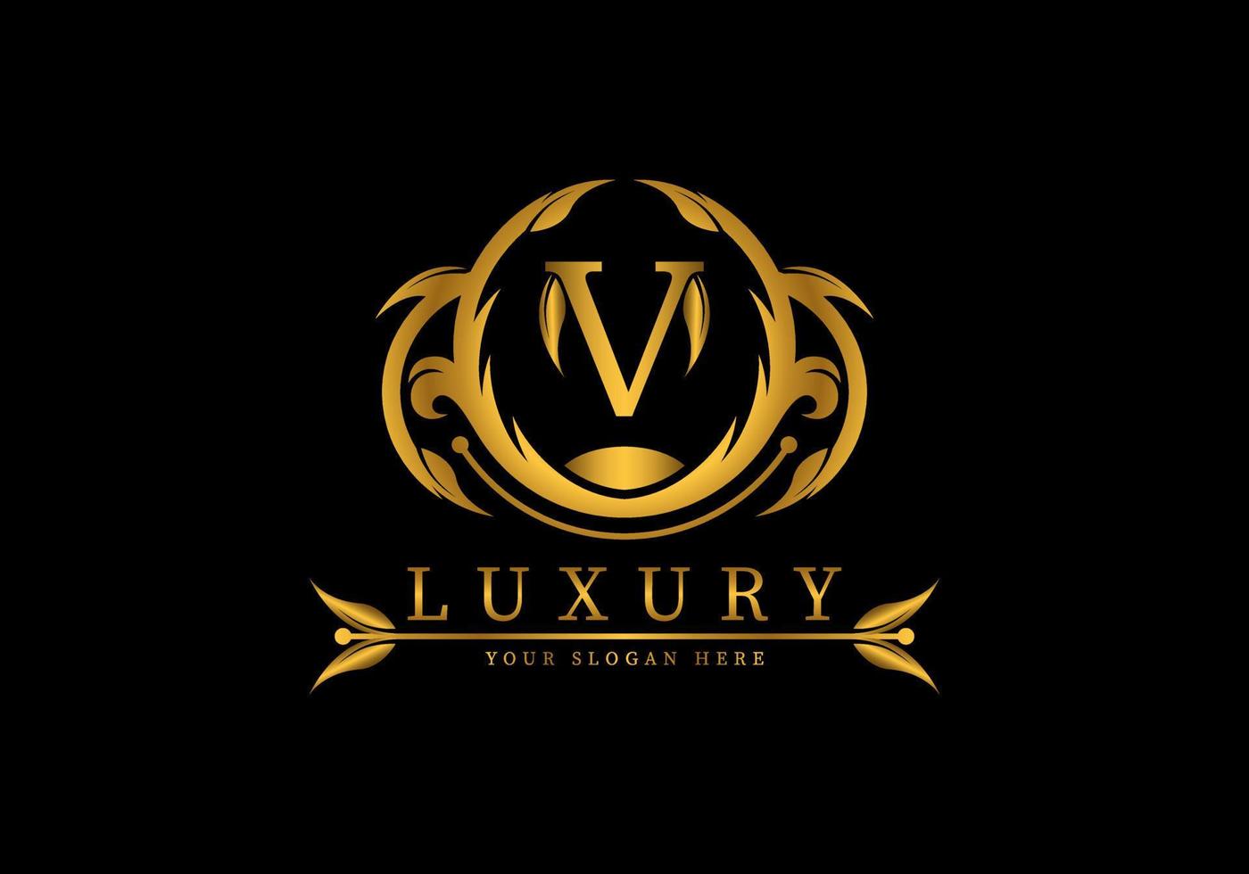 buchstabe v luxus logo vorlage dekoration vektor