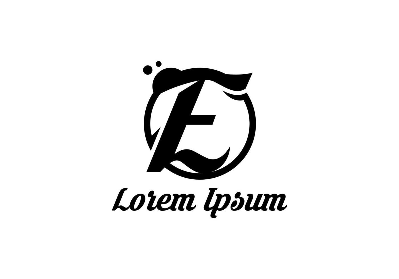 brev e minimal monogram vektor