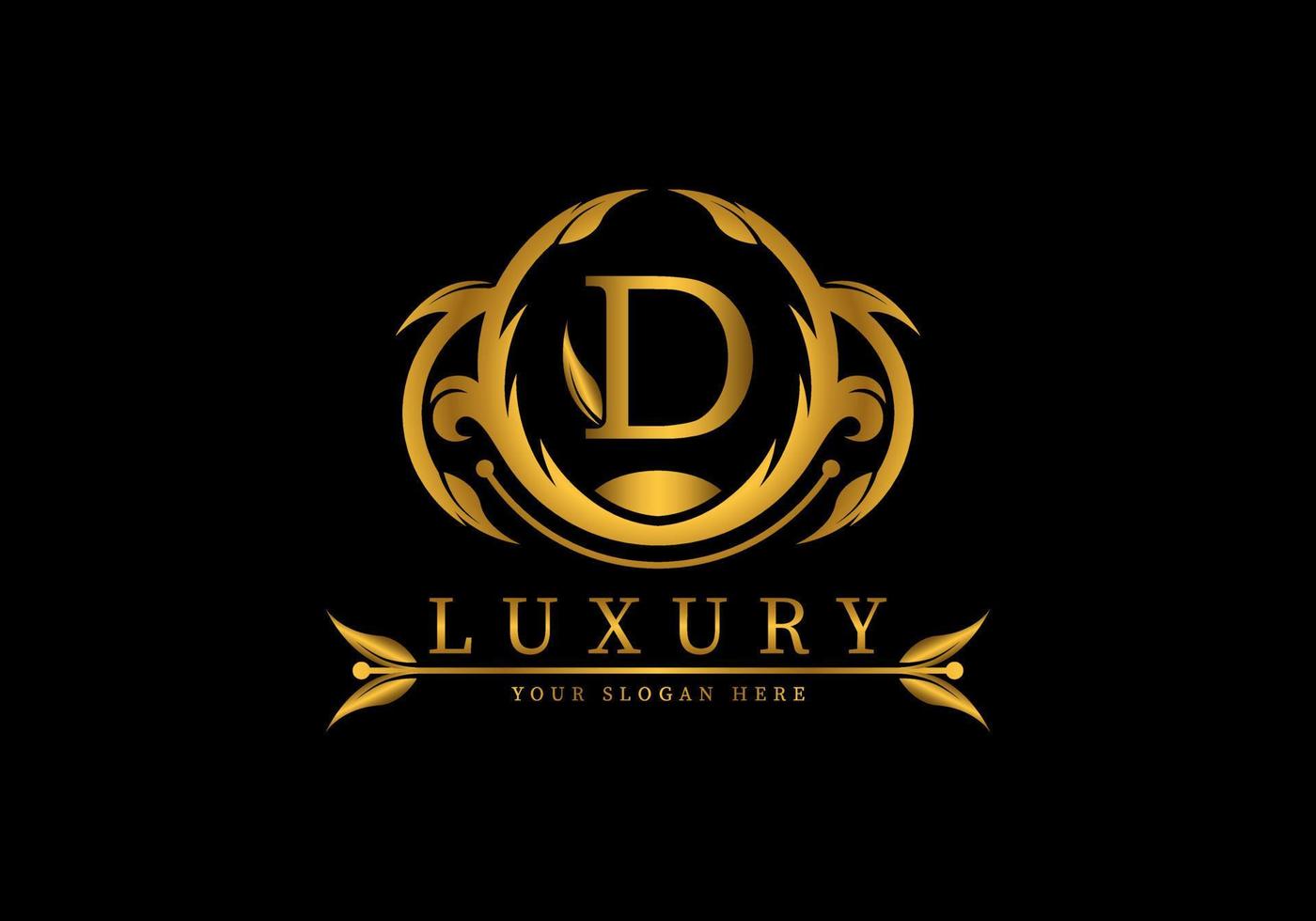buchstabe d luxus logo vorlage dekoration vektor