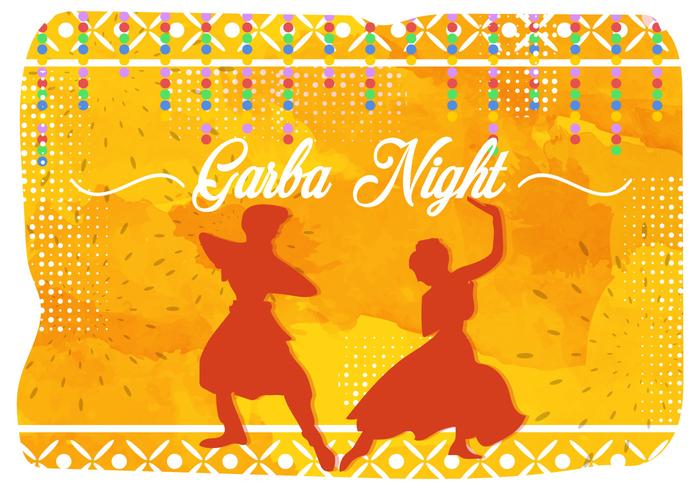 Illustration von Garba Nacht Indien Party vektor