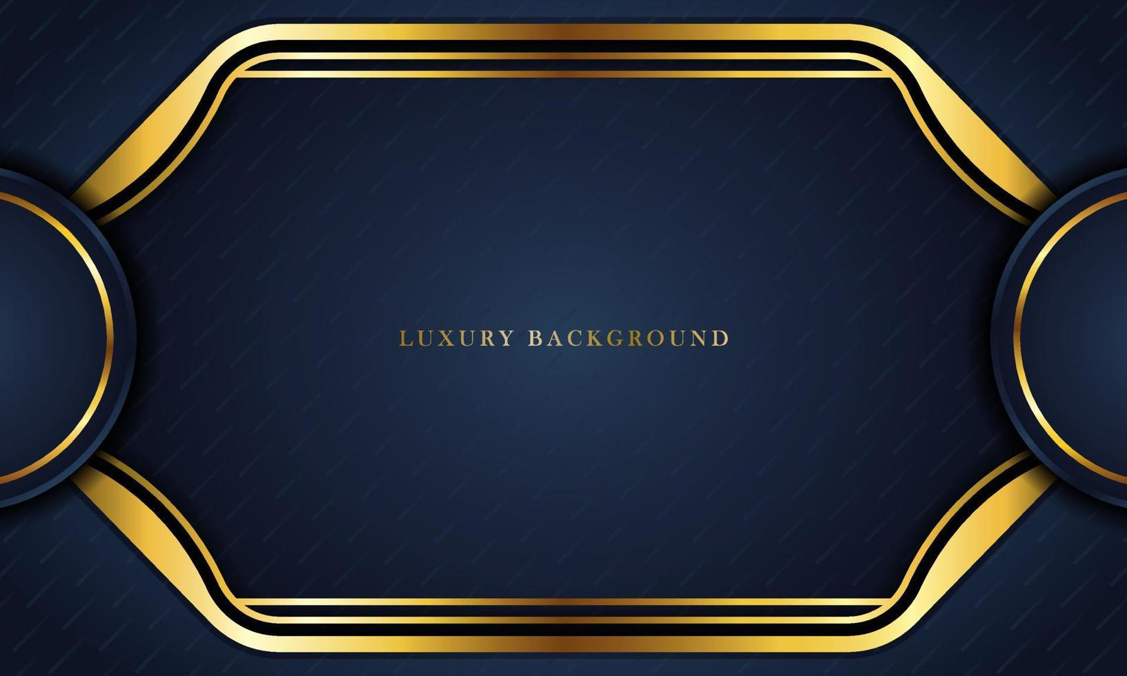 luxuriöser dunkelblauer hintergrund mit einer goldenen farbkombination, perfekt für vorlagen, broschüren, visitenkarten, banner oder tapeten. elegantes Design. vektor