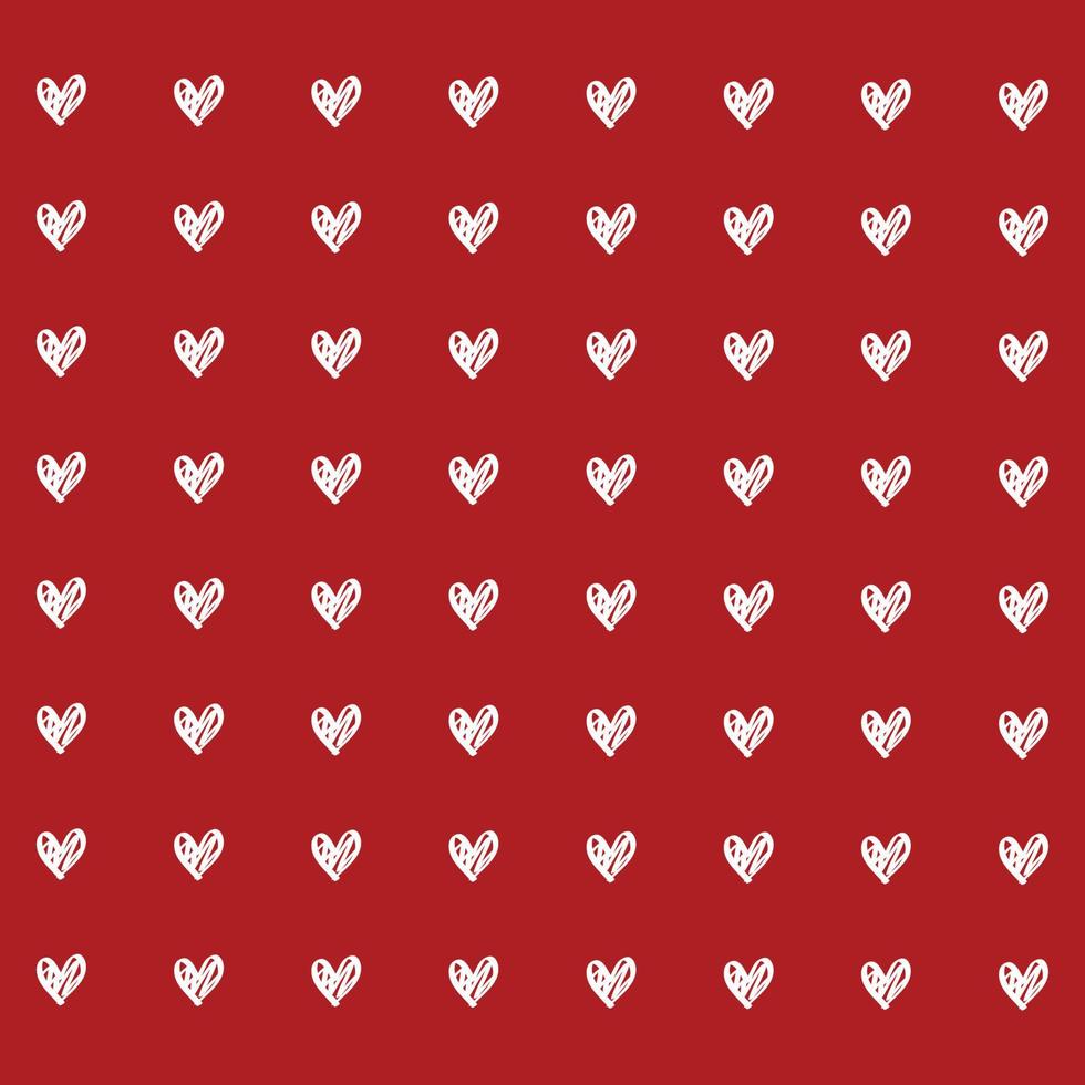 einfacher roter und weißer Herzhintergrund, Valentinsgruß vektor