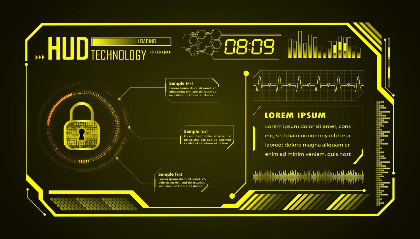 modern hud teknologi bakgrund vektor