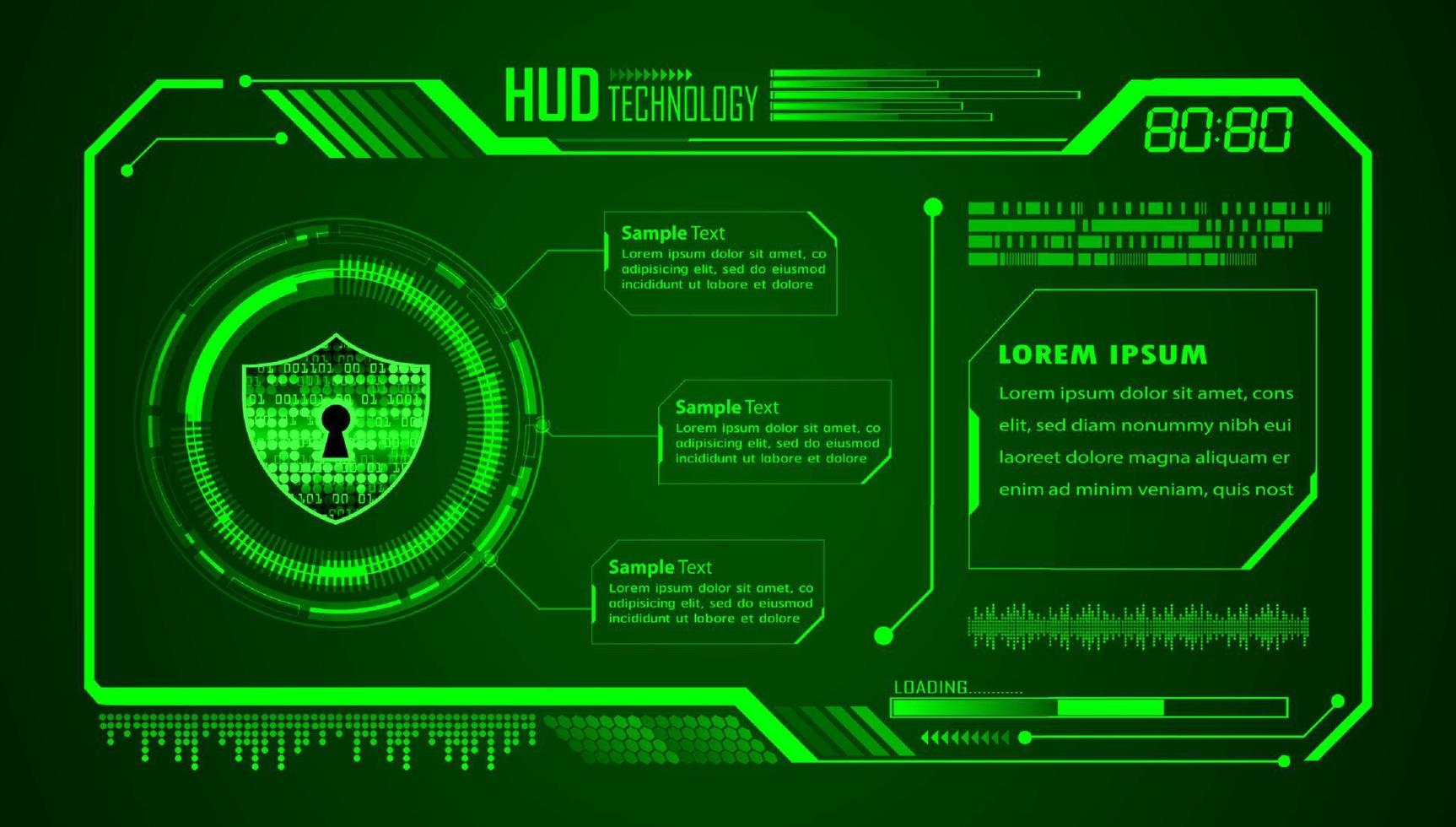 moderner hud-technologiehintergrund vektor