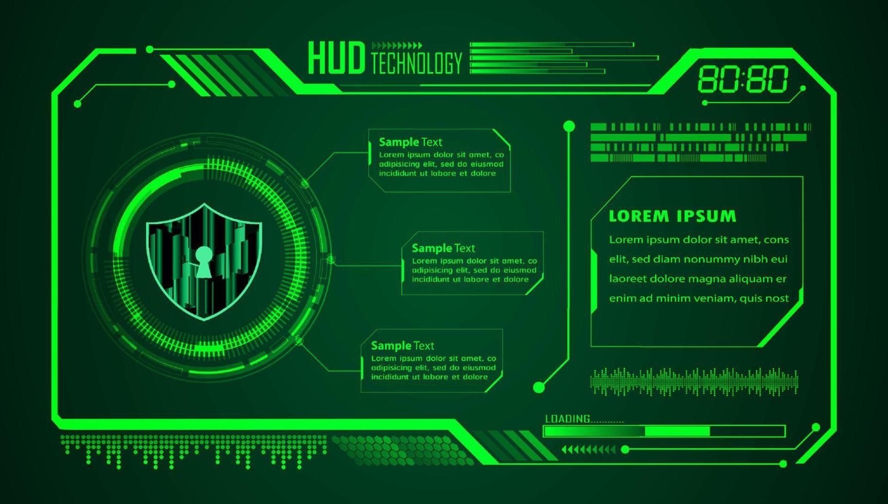 moderner hud-technologiehintergrund vektor