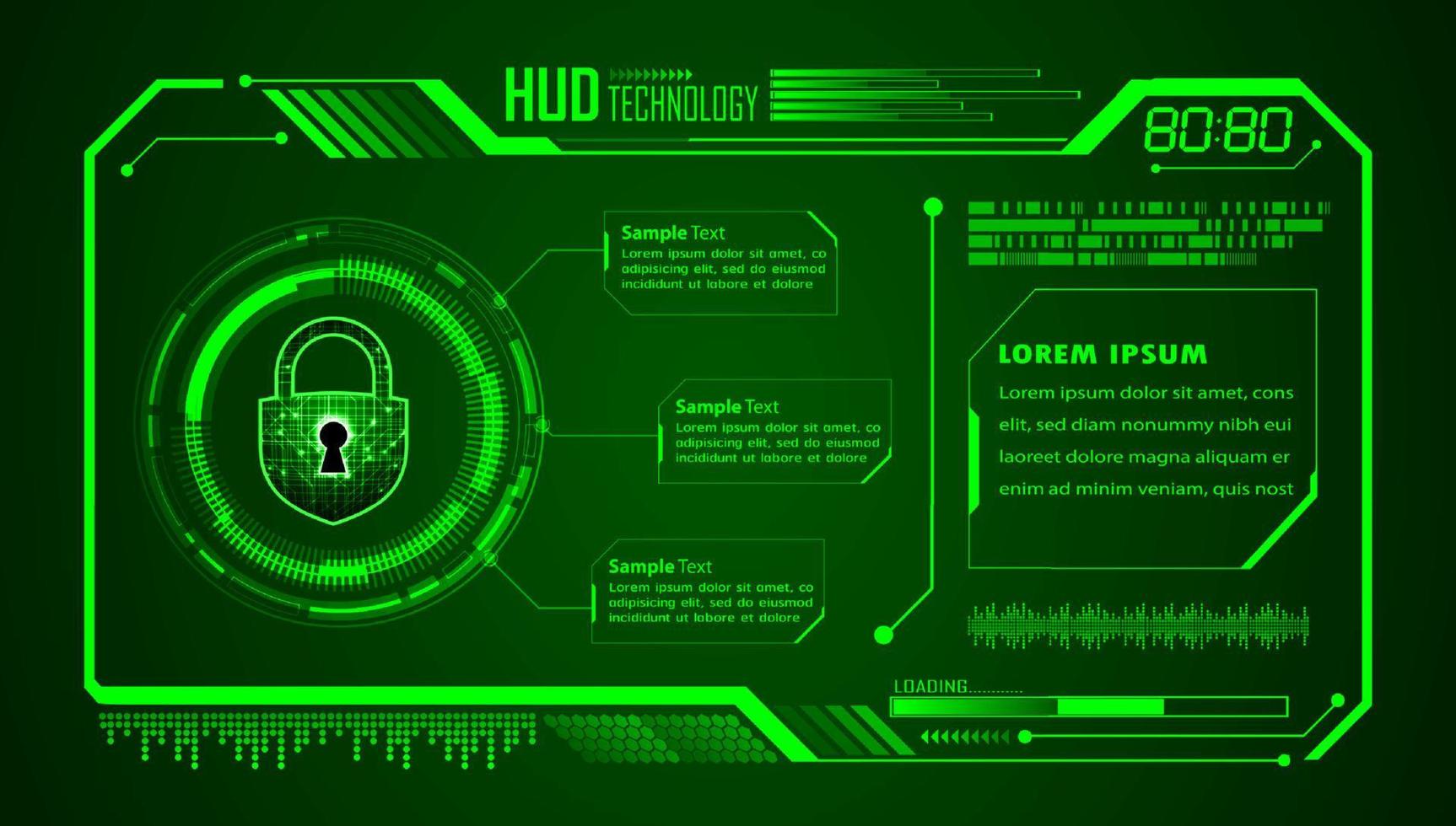 modern hud teknologi bakgrund vektor