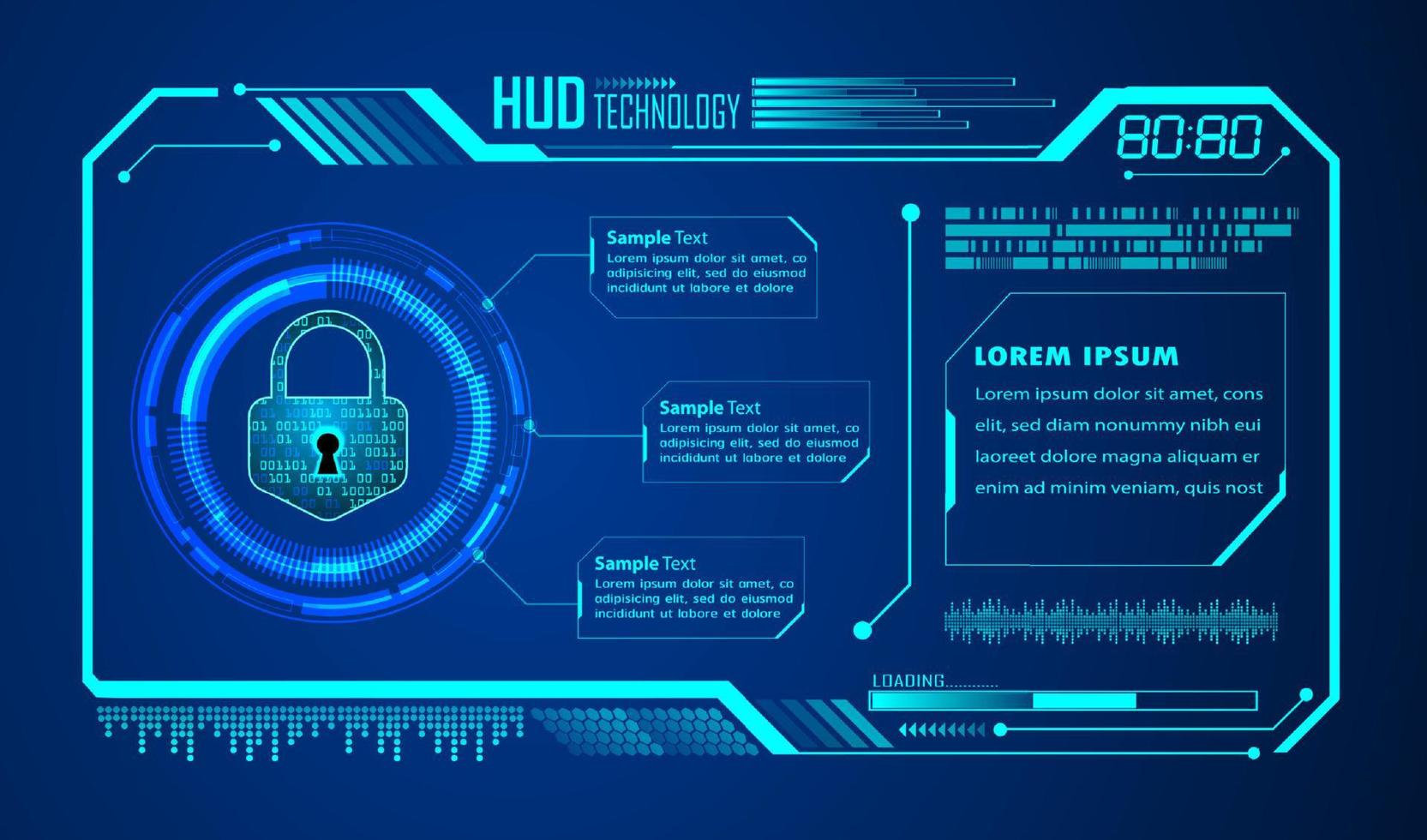 modern hud teknologi bakgrund vektor