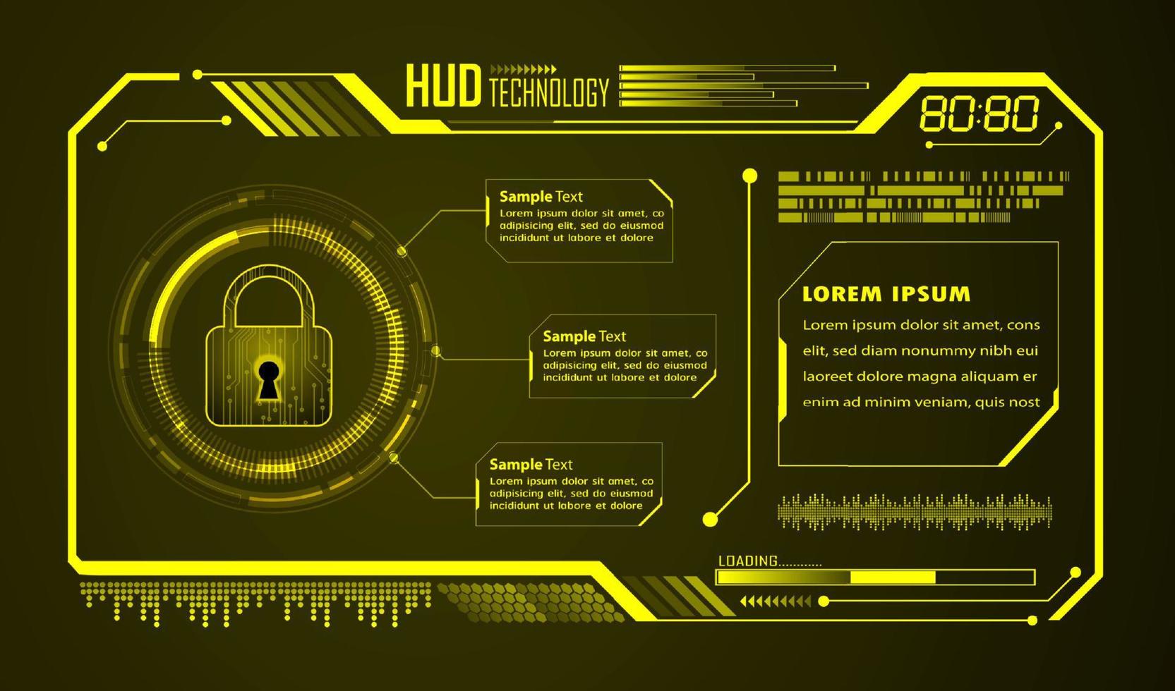 moderner hud-technologiehintergrund vektor