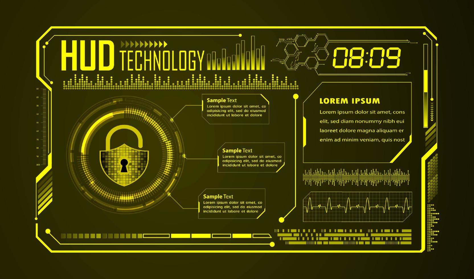 modern hud teknologi bakgrund vektor