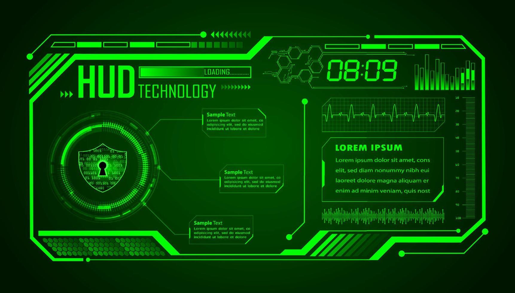 modern hud teknologi bakgrund vektor