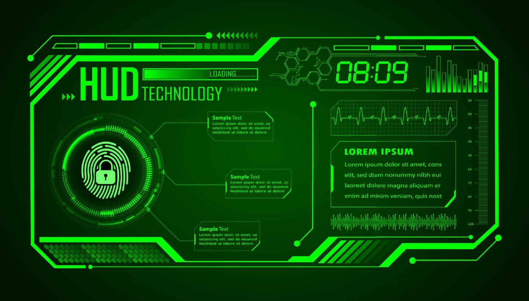 modern hud teknologi bakgrund vektor