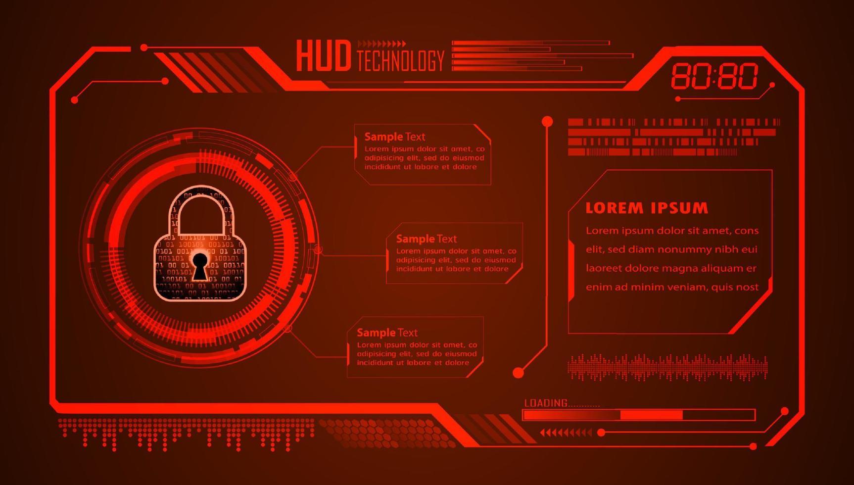 modern hud teknologi bakgrund vektor