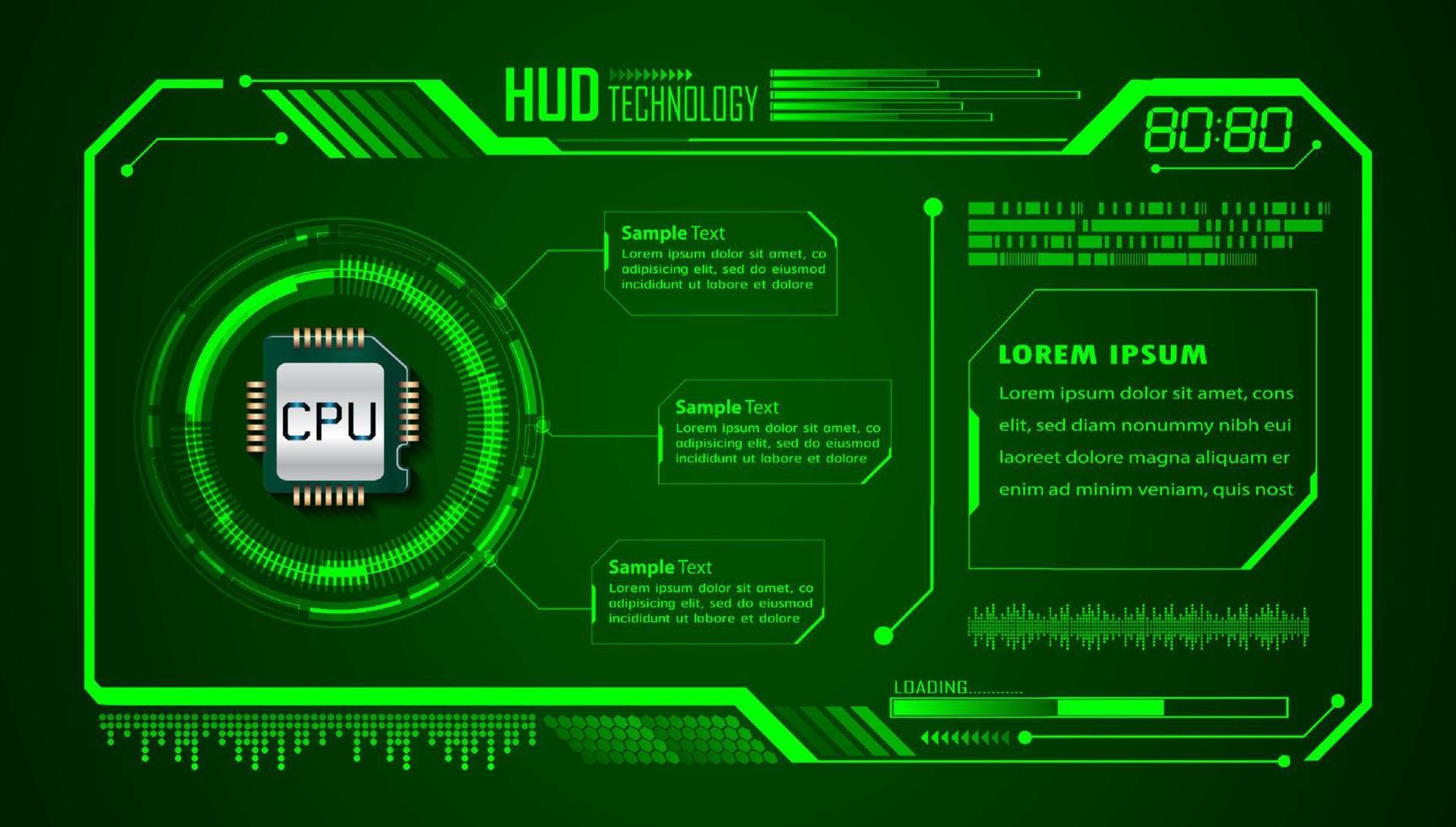 moderner hud-technologiehintergrund vektor