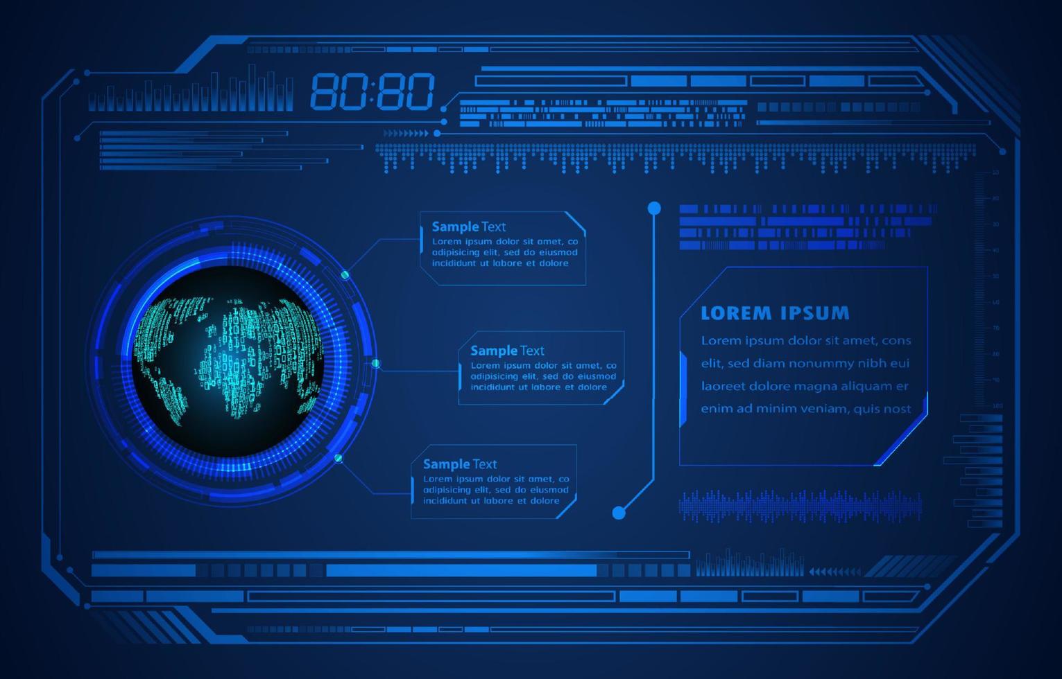 moderner hud-technologiehintergrund vektor