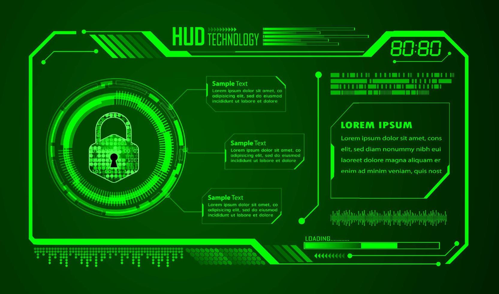 moderner hud-technologiehintergrund vektor