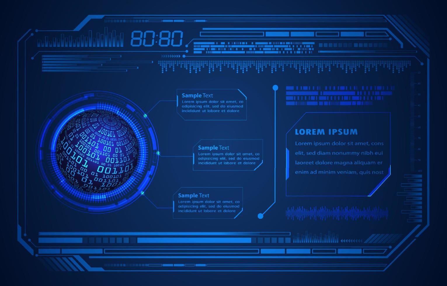 moderner hud-technologiehintergrund vektor