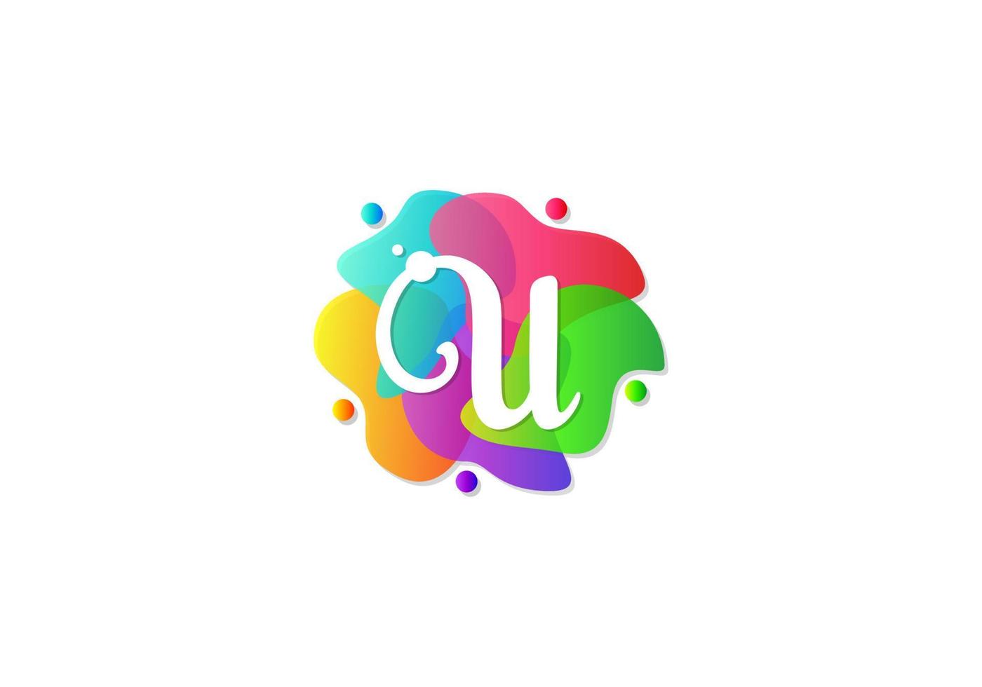 Buchstabe u Logo Gradient bunt, Logo Template Design Vektor. vektor