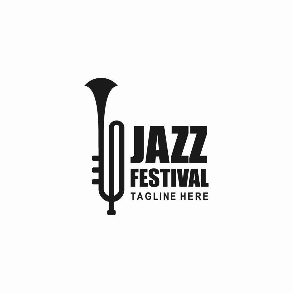 Trompetenlogo, Logo des Jazzmusikfestivals vektor