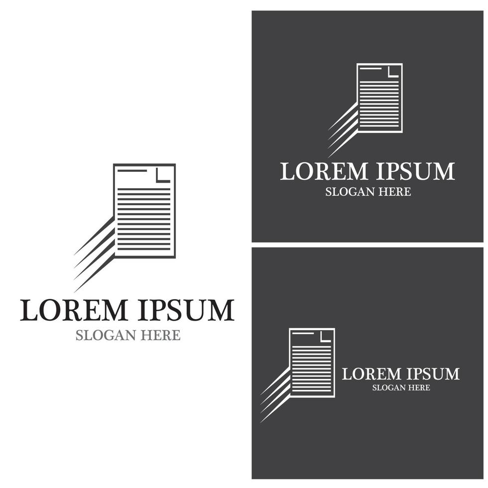 dokument logotyp vektor mall illustration