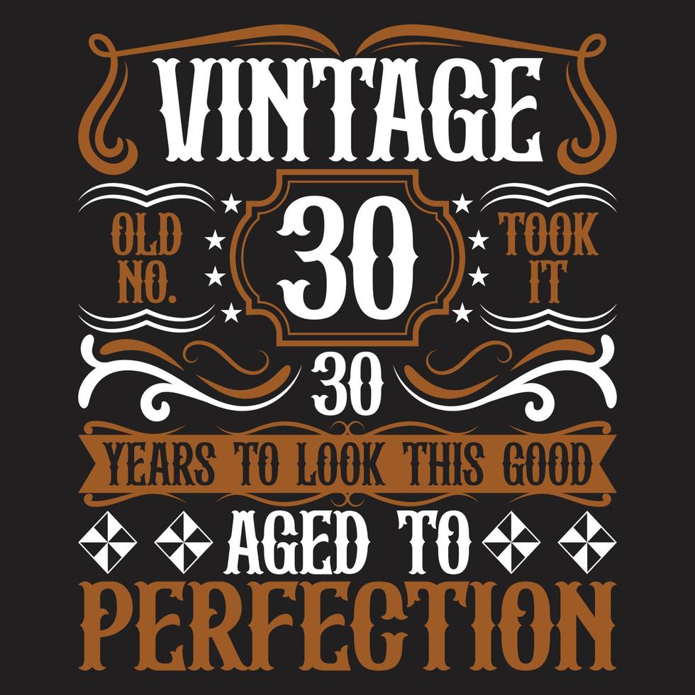 Vintage Geburtstags-Typografie-T-Shirt-Design vektor