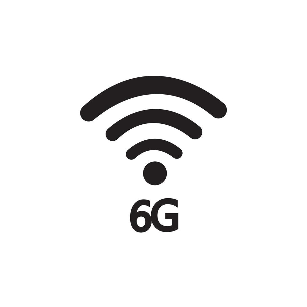 6g internet ikon vektor