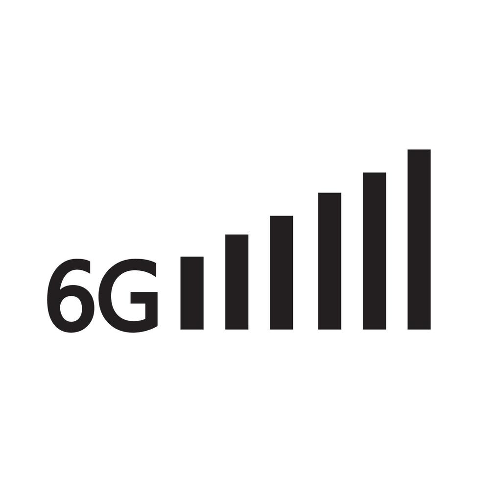 6g internet ikon vektor