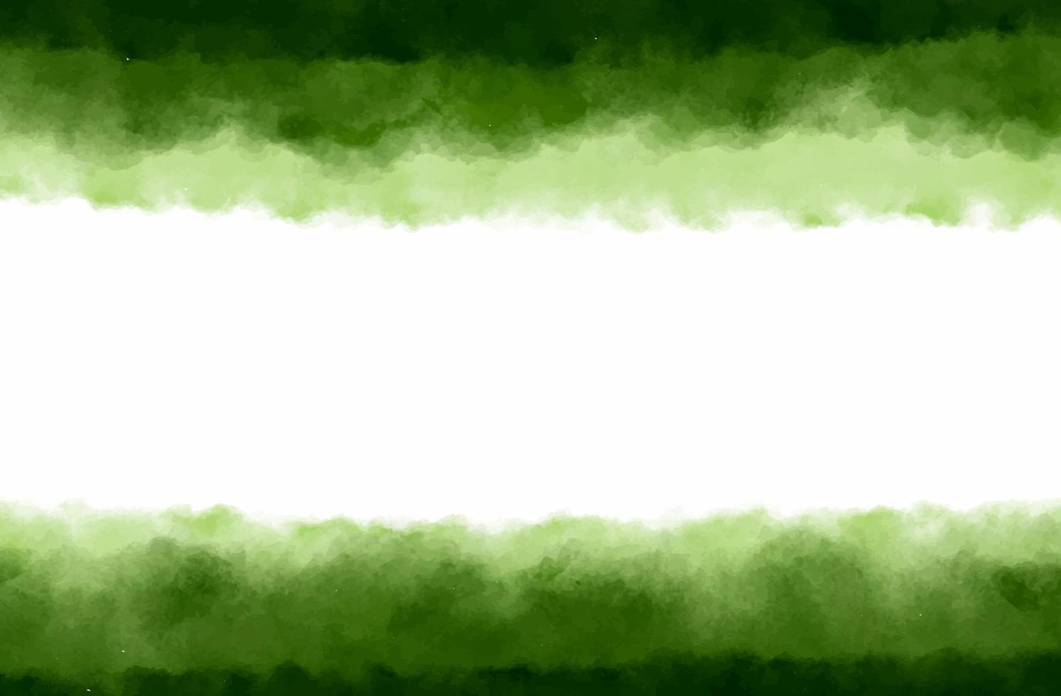 dunkelgrüner aquarellverlaufsoberseiten-abstrakter rahmen. vektor