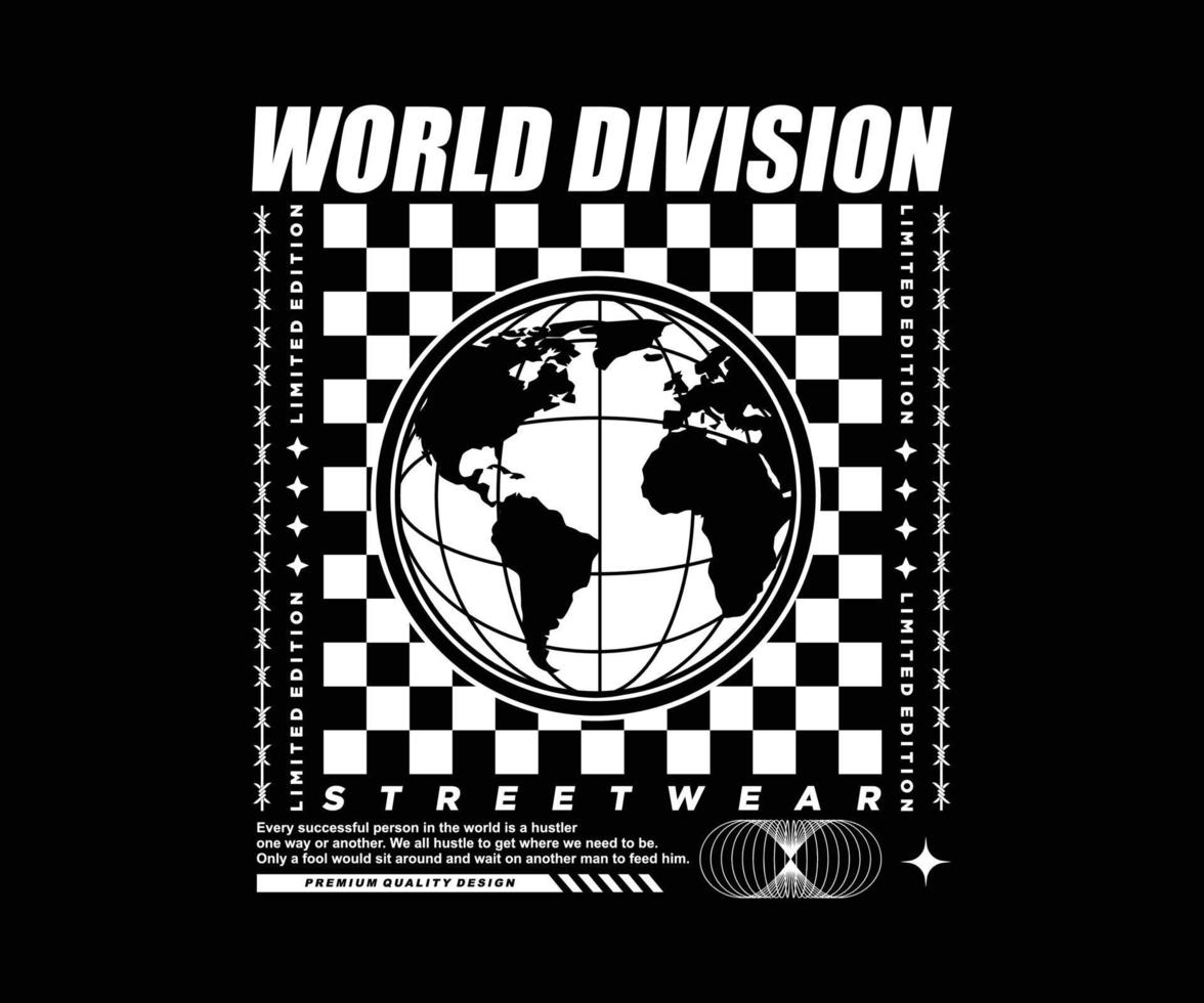 world division t-shirt design, vektorgrafik, typografisches poster oder t-shirts streetwear und urban style vektor