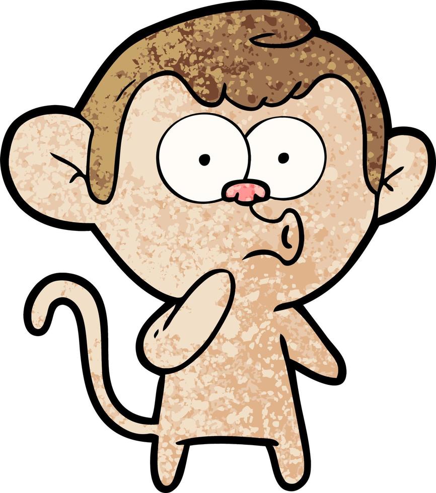 Zeichentrickfigur Affe vektor