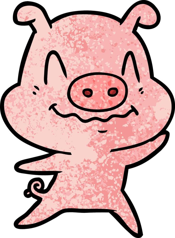 Vektor-Schwein-Charakter im Cartoon-Stil vektor