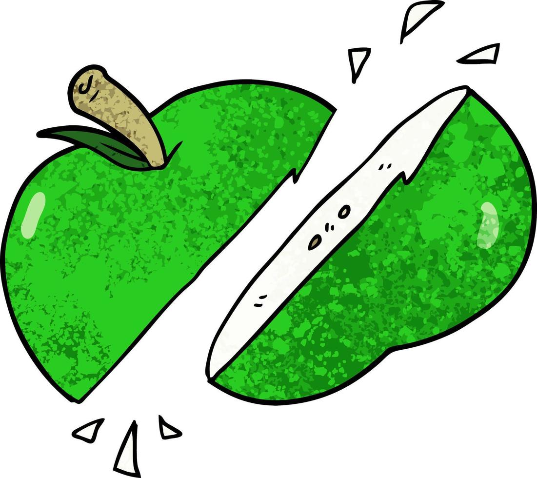 tecknad äppelfrukt vektor