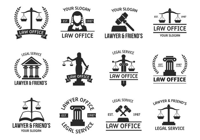 Kostenlose Vorlage Logo Law Vector