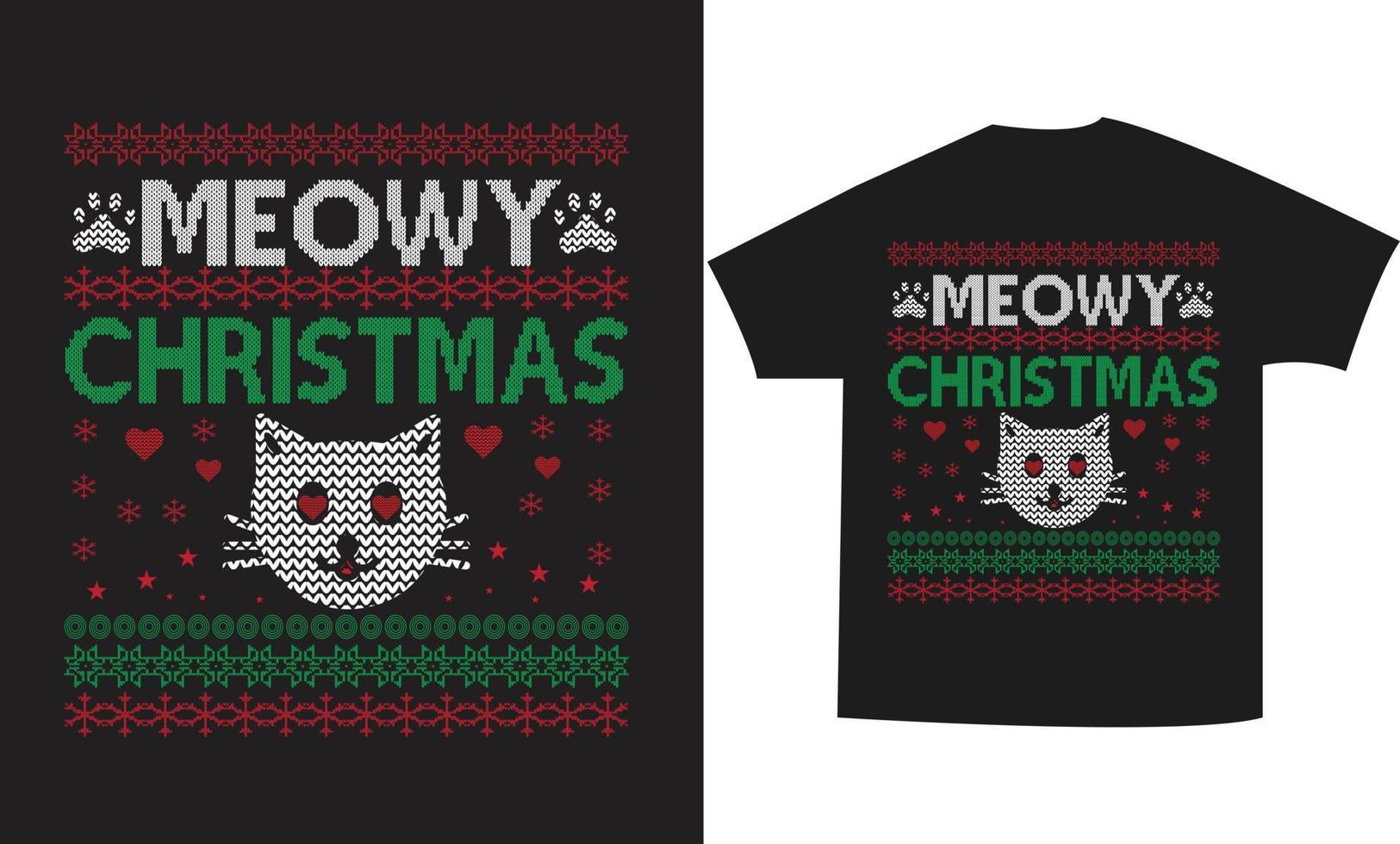 Katzenfrauen-Weihnachtsvektort-shirt vektor