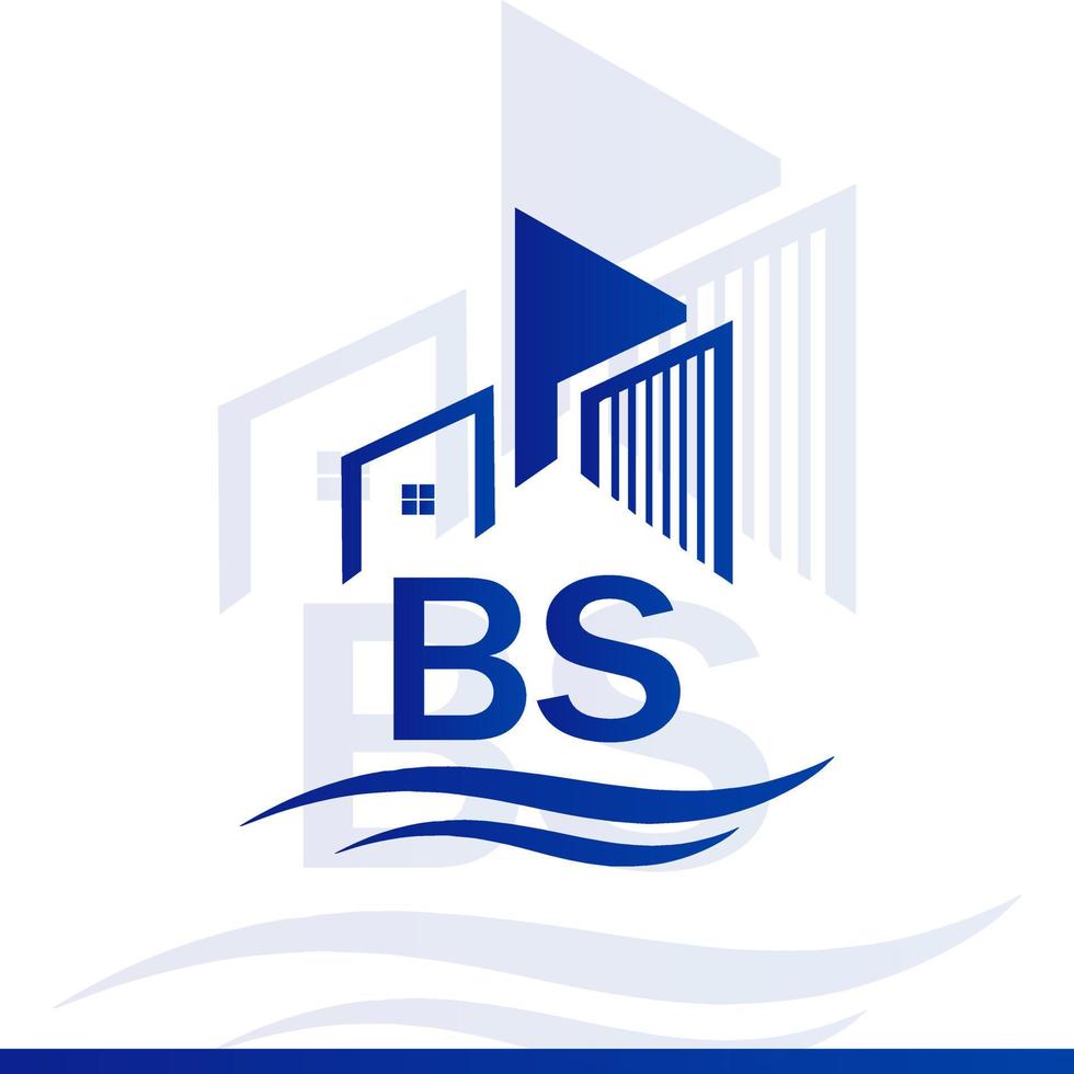 Brief-Immobilien-Logo-Design für Ihr Unternehmen vektor