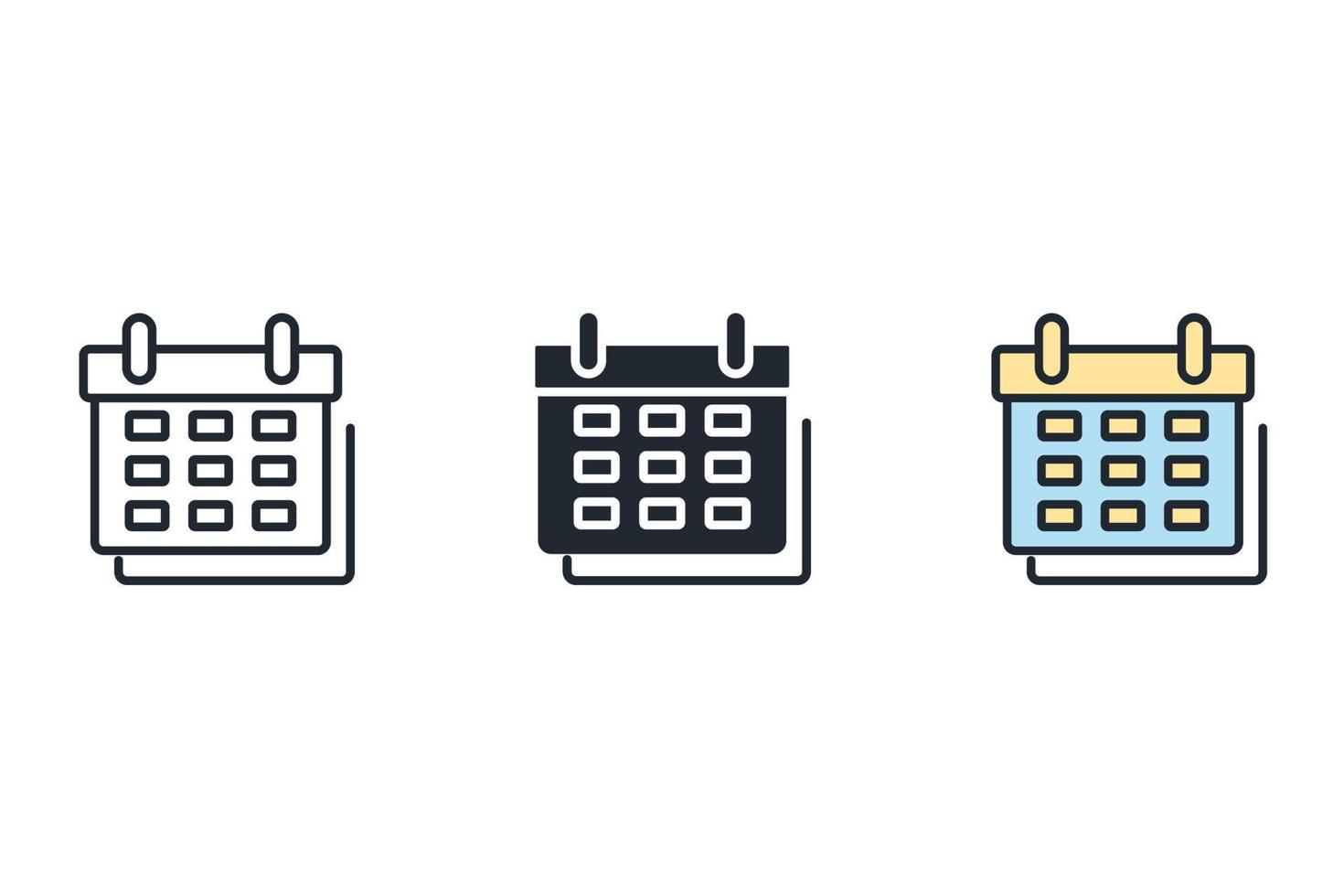 Kalendersymbole symbolen Vektorelemente für das Infografik-Web vektor