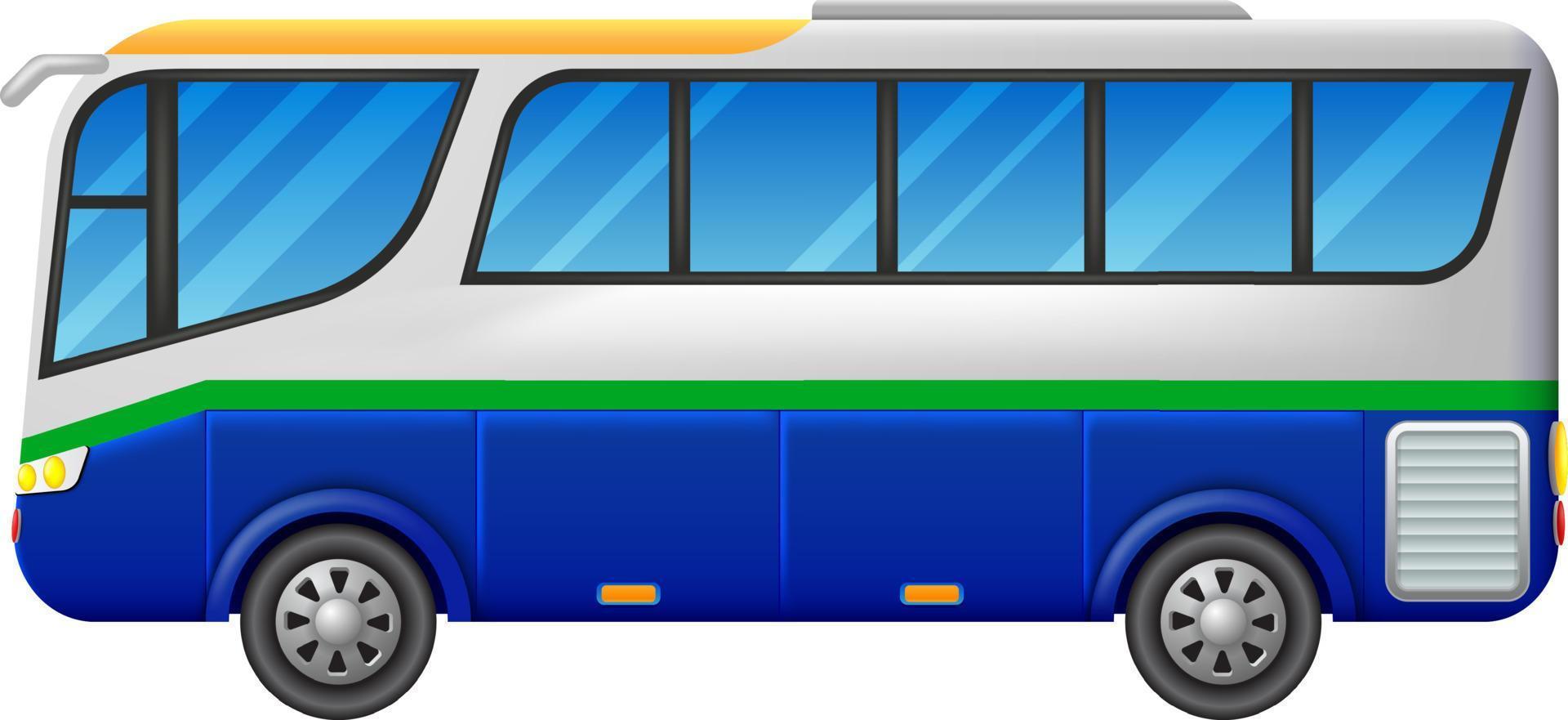 Illustration eines Busses auf weißem Hintergrund vektor