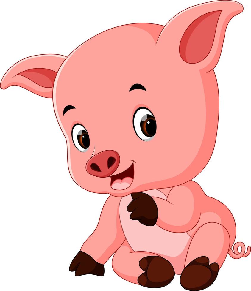 lustiger Schweine-Cartoon vektor