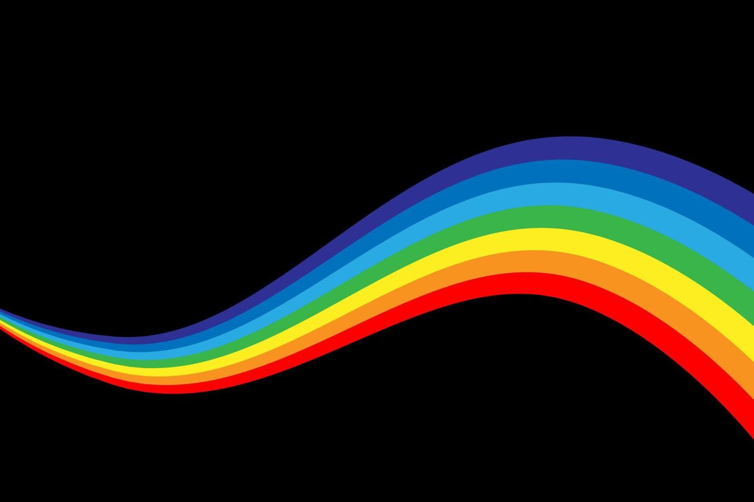 Regenbogen-Vektor-Illustration. farbenfrohes abstraktes Design. Farbgrafiksymbol Regenbogen. vektor