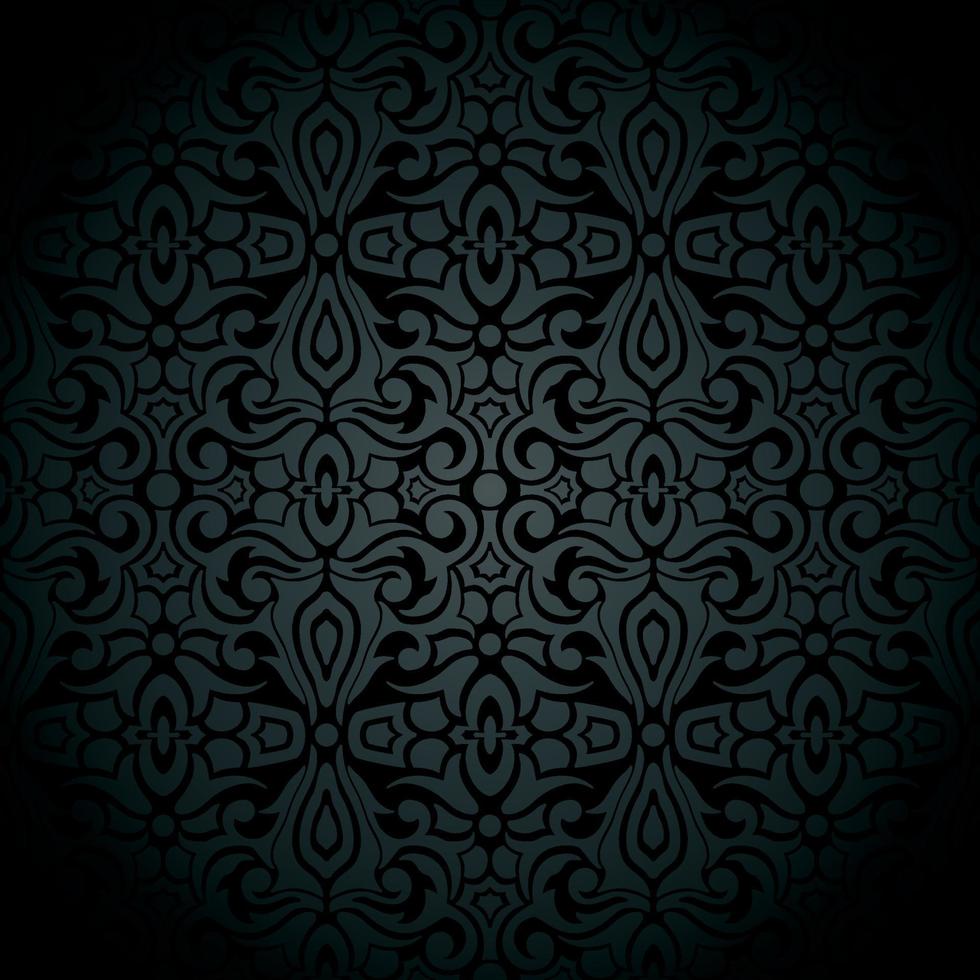 schwarzer nahtloser Hintergrund der Weinlese mit abstraktem Muster vektor