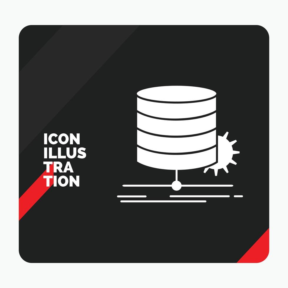 roter und schwarzer kreativer Präsentationshintergrund für Algorithmus. Diagramm. Daten. Diagramm. Flow-Glyphe-Symbol vektor
